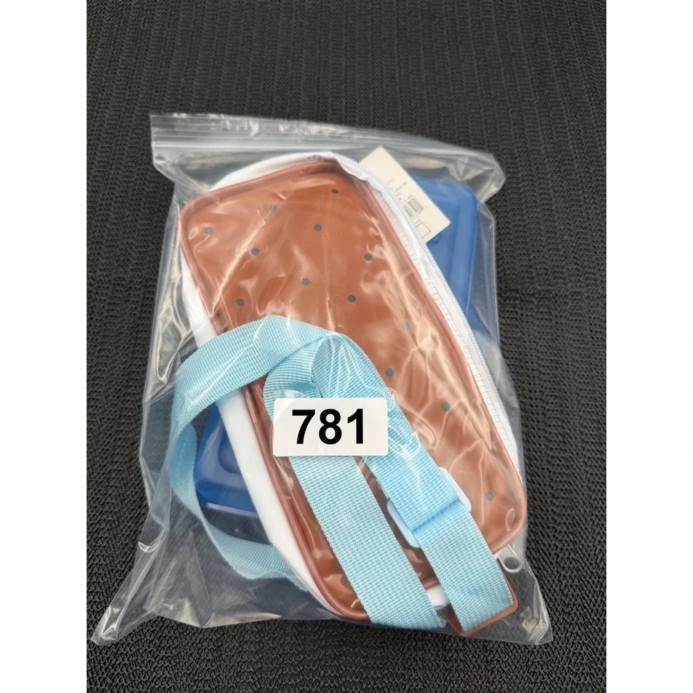 Design Group Ice Cream Sandwich Waist Bag & Sterilite Blue Pencil Box Set NEW